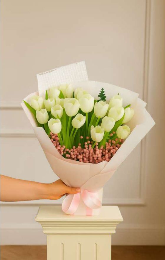 Dama de tulipanes